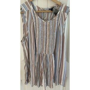 NWT Torrid Striped Lightweight Flowy Tank Layering Office Summer Blouse Size 2